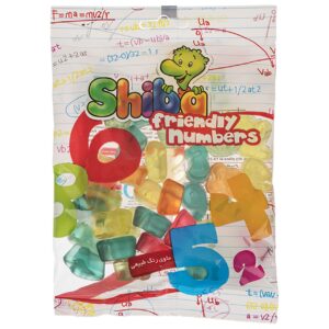 Bonbons gélifiés halal – Jelly chiffres fruits – Shiba (160g, x15)