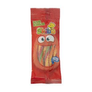 Bonbons gélifiés halal – Bâtonnets gélifiés acides – Shiba (90g, x25)