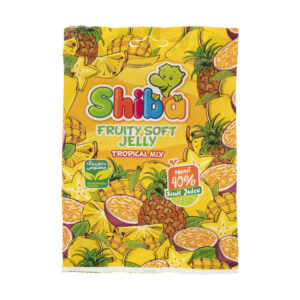 Bonbons gélifiés halal – Jelly mix tropical doux – Shiba (160g, x15)