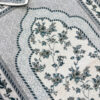 Tapis de Prière Islamique Rembourré en Velours avec Motif Floral Gris