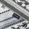 Tapis de Prière Islamique Rembourré en Velours avec Motif Floral Gris