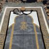 Tapis de prière islamique en velours Sajadah traditionnel cramoisi