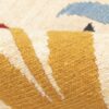 Tapis Kilim en laine persane original tissé à la main à Kerman floral crème
