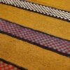Tapis Kilim en laine persane véritablement tissé à la main en Fars rayé jaune