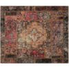 Tapis Persan Vintage Patchwork Noué à la Main Tabriz Orange