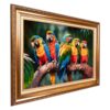 Hand-Knotted Persian Pictorial Rug from Tabriz Depicting Parrots