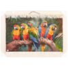 Hand-Knotted Persian Pictorial Rug from Tabriz Depicting Parrots