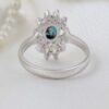 Bague en Argent Persan Faite Main avec Turquoise de Neyshabur