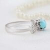 Bague en Argent Persan Faite Main avec Turquoise de Neyshabur Sahar