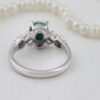 Bague Plaquée Rhodium pour Femme avec Turquoise de Neyshabur