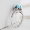 Bague en Argent Persan Faite Main avec Turquoise de Neyshabur Hana