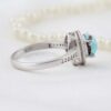 Bague en Argent Persan Faite Main avec Turquoise de Neyshabur Hana