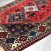 Tapis persan en laine original noué à la main à Fars tribal rouge