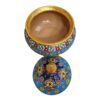 Sucrier en Poterie Persane Fait Main avec Couvercle - Minakari Émaillé Élégance Artistique