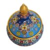 Sucrier en Poterie Persane Fait Main avec Couvercle - Minakari Émaillé Élégance Artistique