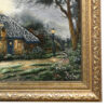 Hand-Knotted Persian Pictorial Rug from Tabriz Depicting Thomas Kinkade Foxglove Cottage