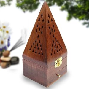Brûleur de Esfand et Bakhoor en bois – Pyramide