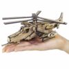 Kit de Modèle Puzzle 3D en Bois 64-Pièces – Hélicoptère d'attaque