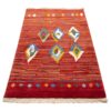 Tapis en laine Gabbeh persan authentique tissé à la main en Fars géométrique