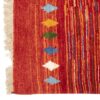 Tapis en laine Gabbeh persan authentique tissé à la main en Fars géométrique