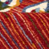 Tapis en laine Gabbeh persan authentique tissé à la main en Fars géométrique