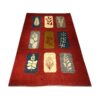 Tapis en laine Gabbeh persan authentique tissé à la main motifs de feuilles