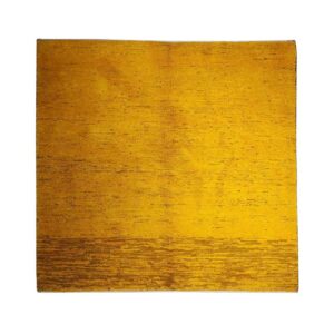 Tapis en laine Gabbeh persan authentique tissé à la main jaune