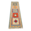 Tapis en laine Kilim persan authentique tissé à la main en Fars géométrique
