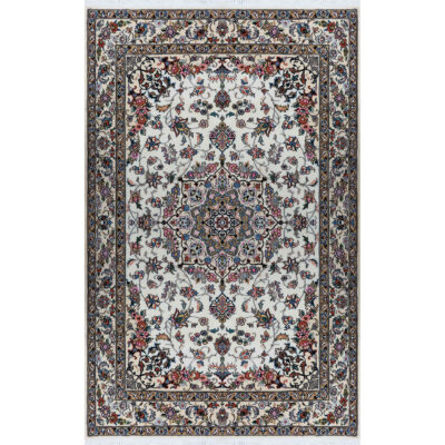 Tapis persan authentique en soie noué à la main à Nain Lachak Toranj