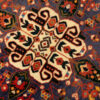 Tapis persan authentique en laine noué à la main à Fars Qashqai brique rouge