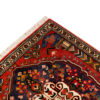 Tapis persan authentique en laine noué à la main à Fars Qashqai brique rouge
