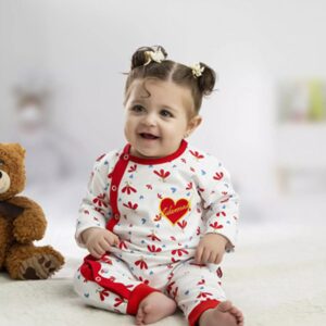 Baby Girl’s Long Sleeve Jumpsuit with Hat