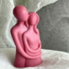 Bougie sculpture artisanale avec design de câlin pour cadeau et décoration