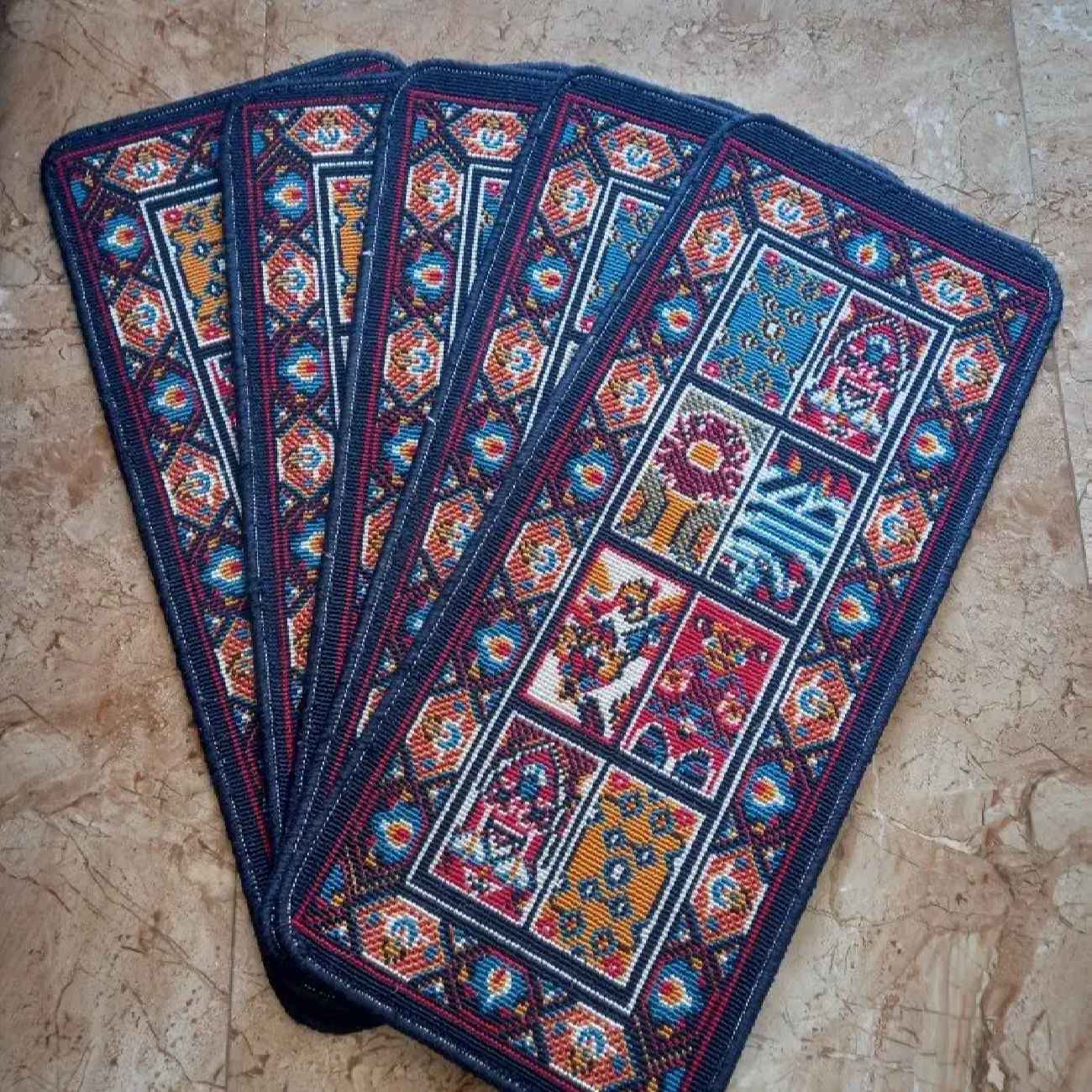 Carpet Stair Tread Indoor – Non-Slip Persian Inspired, 5 Pcs