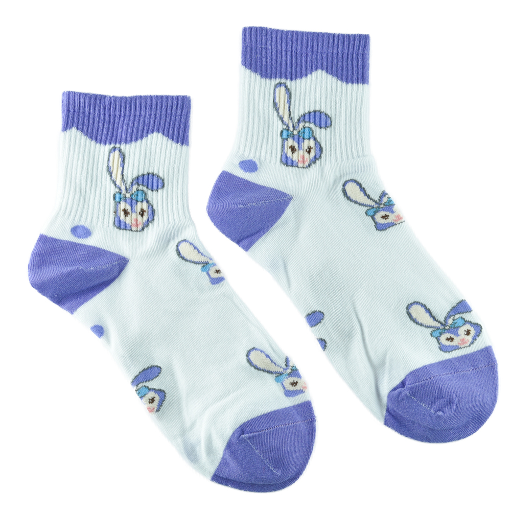 Chaussettes en coton pour femmes avec design de lapin