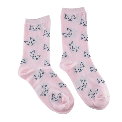 Chaussettes en coton pour femmes modèle chat