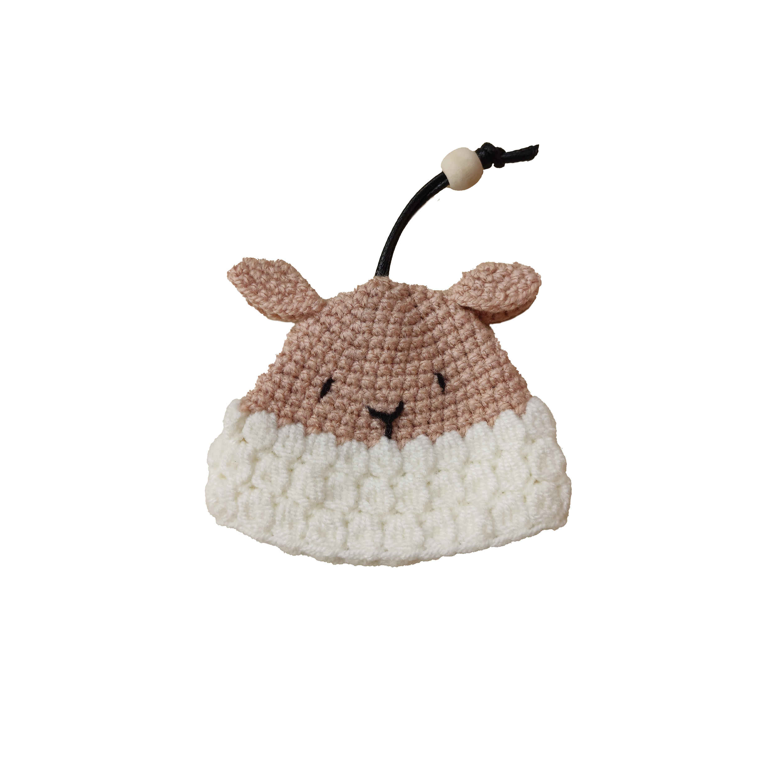 Porte-clés crochet fait main - Forme d'animal mouton