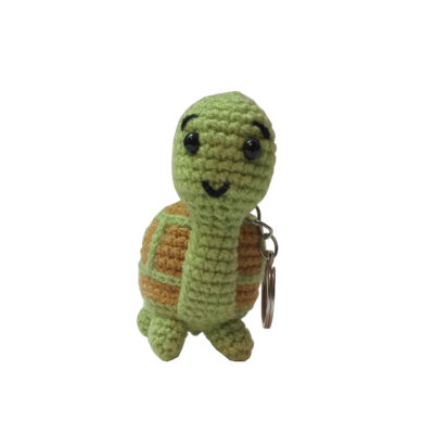 Porte-clés crochet fait main – Forme d’animal tortue
