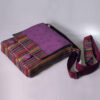 Sac bandoulière avec motif floral rayé en violet pour femmes