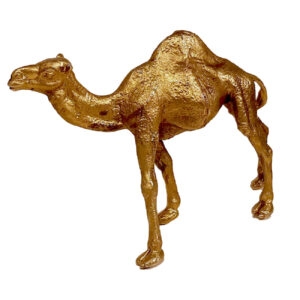Figurine décorative de chameau en laiton – Art de la faune du désert