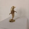 Figurine décorative de dauphin en laiton - Sculpture de vie marine