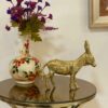 Figurine décorative d'âne en laiton - Décoration rustique de ferme