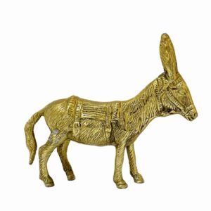 Figurine décorative d’âne en laiton – Décoration rustique de ferme