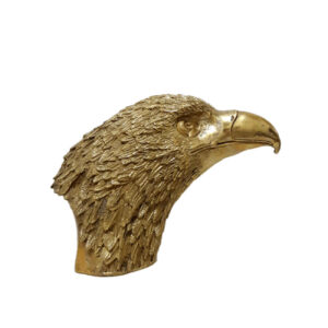Figurine décorative de tête d’aigle en laiton – Sculpture d’oiseau majestueux