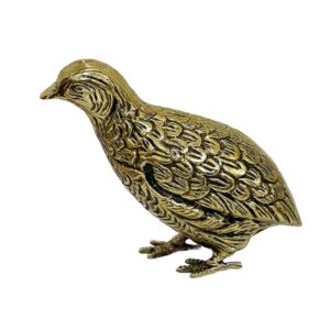 Figurine décorative de perdrix en laiton – Sculpture d’art d’oiseau