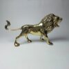Figurine décorative de lion rugissant en laiton - Sculpture du roi de la jungle