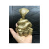 Figurine décorative de serpent en laiton enroulé sur de l'argent - Art symbolique de reptile
