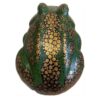 Figurine décorative de grenouille en poterie - Sculpture artistique d'amphibien