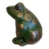 Figurine décorative de grenouille en poterie - Sculpture artistique d'amphibien