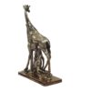 Figurine décorative de girafe dorée - Sculpture d'animal safari grand
